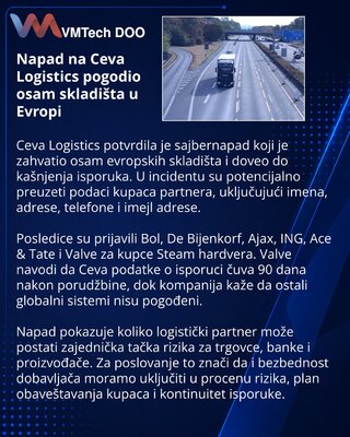 Кибератака на Ceva Logistics затронула данные клиентов и поставки