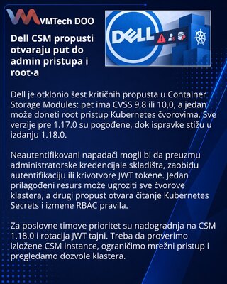 Dell updates CSM after critical Kubernetes storage vulnerabilities