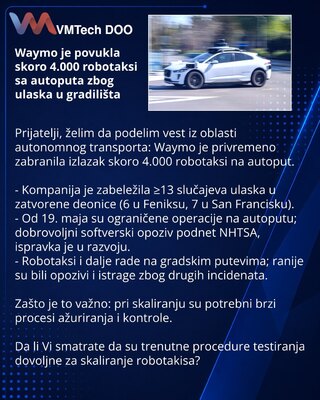 Waymo Withdraws Nearly 4,000 Robotaxis from Highways After Entering Construction Zones