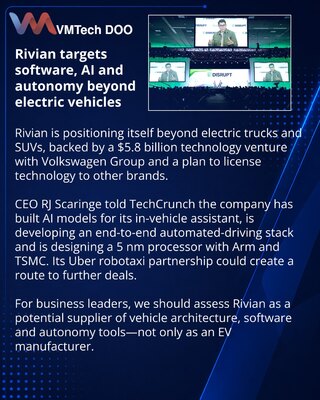 Rivian нацелилась на лицензирование ИИ и автопилота для других брендов