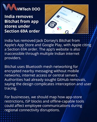 India removes Bitchat from app stores after government order