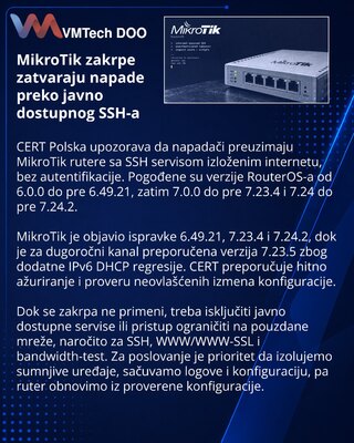 MikroTik RouterOS fixes target unauthenticated SSH takeovers
