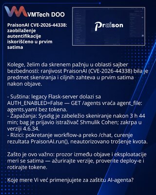 PraisonAI CVE-2026-44338: zaobilaženje autentifikacije iskorišćeno u prvim satima
