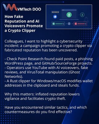 How Fake Reputation and AI Voiceovers Promote a Crypto Clipper