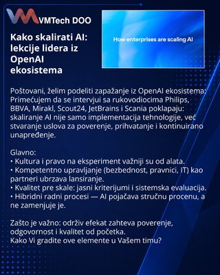 Kako skalirati AI: lekcije lidera iz OpenAI ekosistema