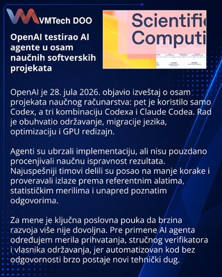 OpenAI: coding agents ускоряют модернизацию научного ПО, но не заменяют экспертную проверку