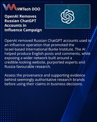 OpenAI blokirao rusku mrežu koja je koristila ChatGPT za uticaj