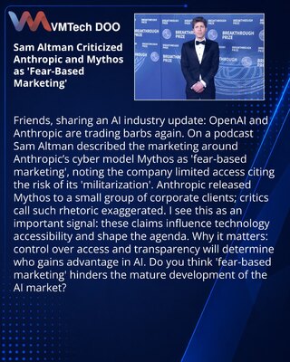 Sam Altman kritikovao Anthropic i model Mythos kao „marketing straha“