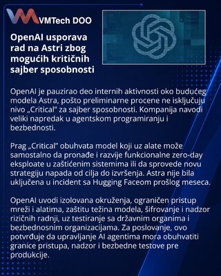 OpenAI pauses Astra activities over potential critical cyber capability