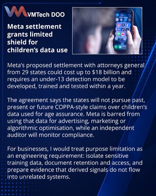 Соглашение Meta на $18 млрд ограничит иски штатов о данных детей