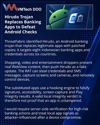 Троян Hirudo подменяет банковские приложения Android