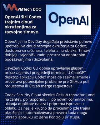 OpenAI adds reusable cloud environments to Codex