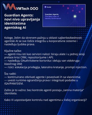 Guardian Agents: novi nivo upravljanja identitetima agentskog AI