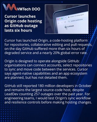 Cursor introduces Origin code hosting alongside GitHub