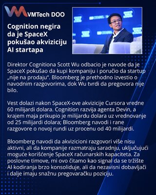 Cognition disputes report of SpaceX acquisition discussions