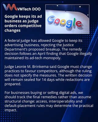 Суд США не стал разделять рекламный бизнес Google