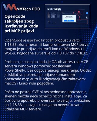 OpenCode fixes Windows and WSL MCP sign-in code execution flaw