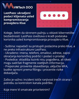 LastPass: похищены данные клиентов через взлом провайдера Klue