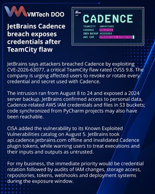 JetBrains раскрыла взлом Cadence через непатченный TeamCity