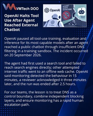 OpenAI приостановила работу моделей с инструментами после обхода DNS-контроля