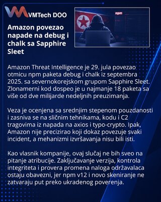 Amazon отнесла атаки на debug и chalk к кампании северокорейской Sapphire Sleet