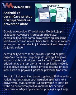 Android 17 limits accessibility services under Advanced Protection