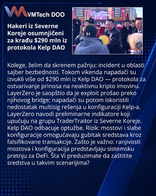 Hakeri iz Severne Koreje osumnjičeni za krađu $290 mln iz protokola Kelp DAO