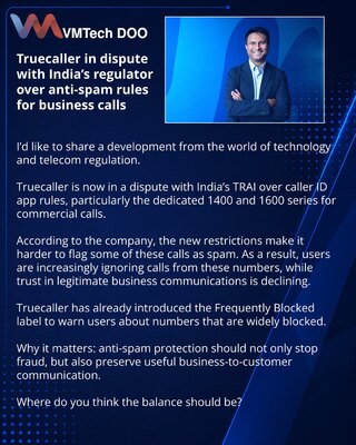 Truecaller se spori sa regulatorom Indije zbog anti-spam pravila za poslovne pozive