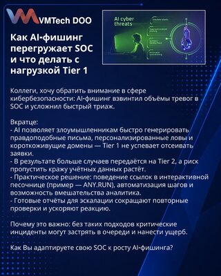 Kako AI‑phishing preopterećuje SOC i kako upravljati opterećenjem Tier 1