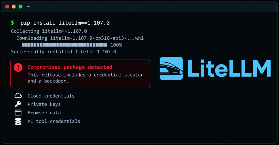 LiteLLM 1.107.0 Compromise Delivered Credential Stealer and Backdoor