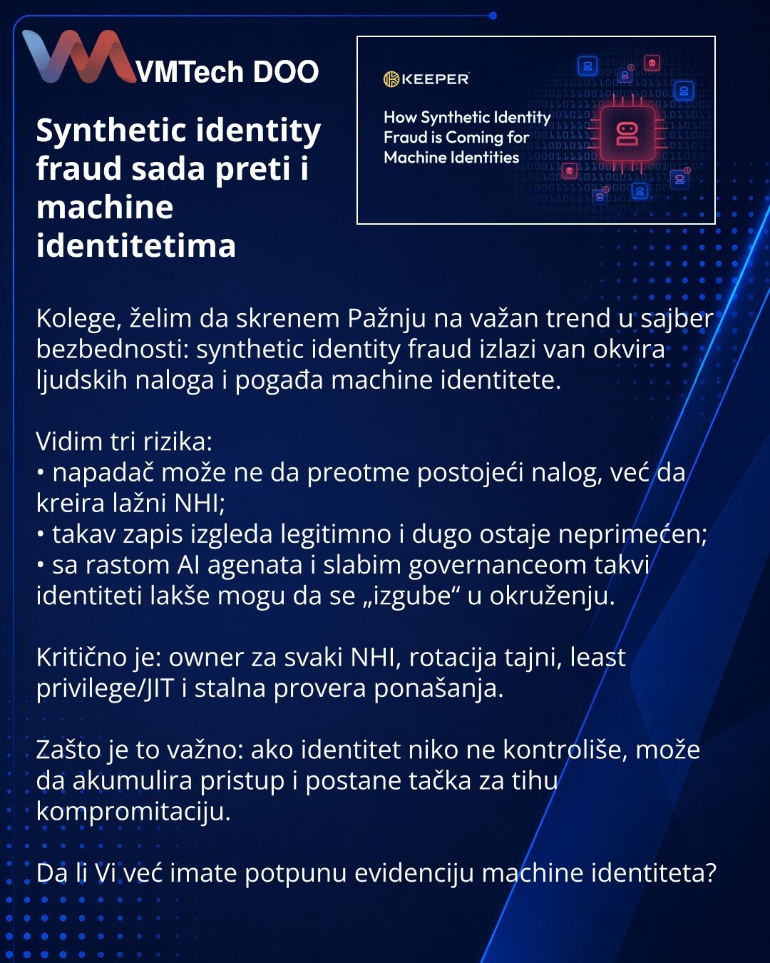 Synthetic identity fraud sada preti i machine identitetima