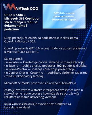 GPT-5.6 Is Now in Microsoft 365 Copilot: What Changes for Working with Documents and Data
