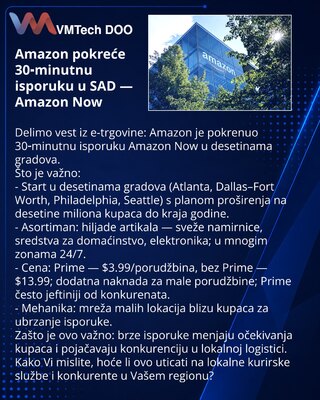 Amazon launches 30-minute delivery across the US — Amazon Now