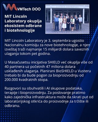 MIT Lincoln Laboratory okupio biotehnološki odbrambeni ekosistem