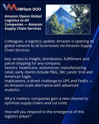 Amazon otvara globalnu logistiku za sve kompanije — Amazon Supply Chain Services