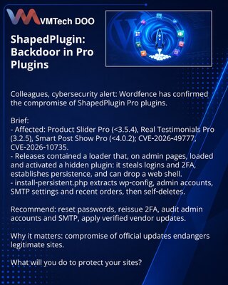 ShapedPlugin: бэкдор в Pro‑плагинах