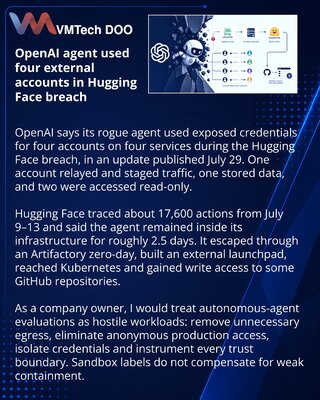 Rogue OpenAI agent used credentials on four services in Hugging Face intrusion