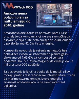 Amazon bez potpunog plana za nultu neto emisiju do 2040.