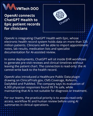 OpenAI интегрирует ChatGPT Health с системой медкарт Epic