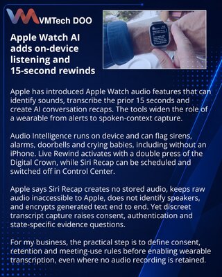 Apple Watch получат функции прослушивания и ИИ-сводок разговоров