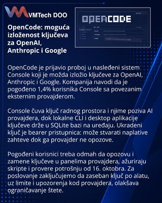 OpenCode Console incident puts saved AI provider keys at risk