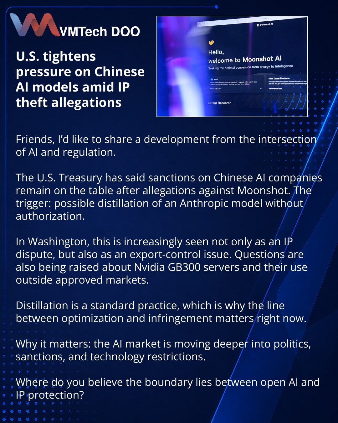 U.S. tightens pressure on Chinese AI models amid IP theft allegations