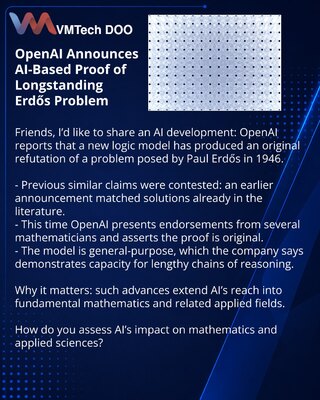 OpenAI objavljuje dokaz za stari Erdošov problem uz pomoć veštačke inteligencije