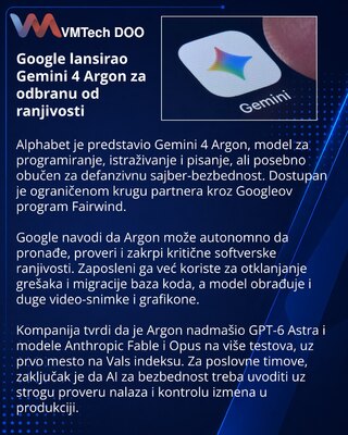 Google unveils Gemini 4 Argon for defensive cybersecurity