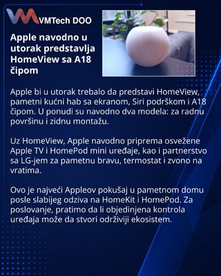Apple navodno predstavlja HomeView za upravljanje pametnim domom