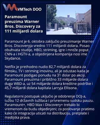 Paramount закрыла сделку по покупке Warner Bros. Discovery за $111 млрд