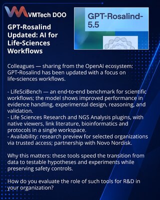 GPT‑Rosalind Updated: AI for Life‑Sciences Workflows
