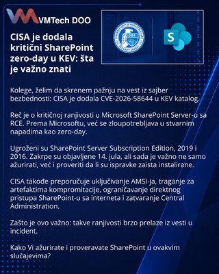 CISA adds critical SharePoint zero-day to KEV