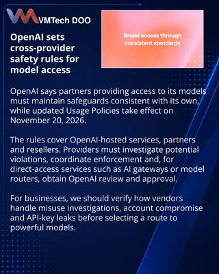 OpenAI usklađuje bezbednosna pravila za pristup svojim modelima