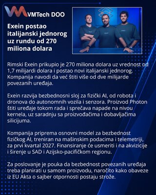 Exein raises $270m and reaches $1.7bn valuation for physical AI security